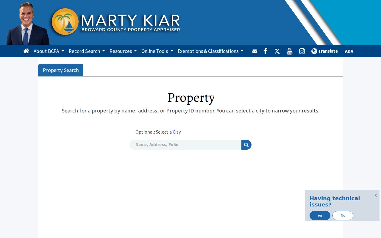 Broward County residents directory BCPA property search