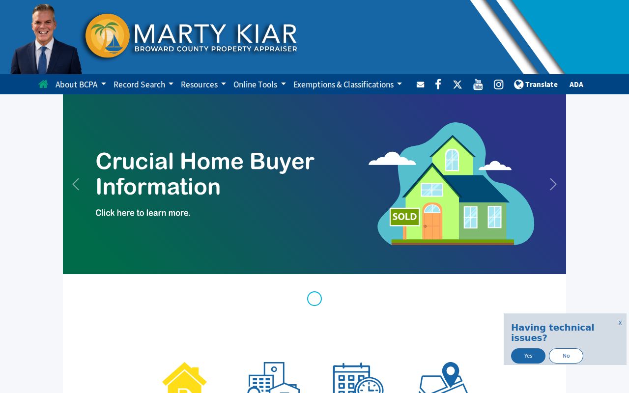 Broward County Property Appraiser parcel map used for street-by-street searches